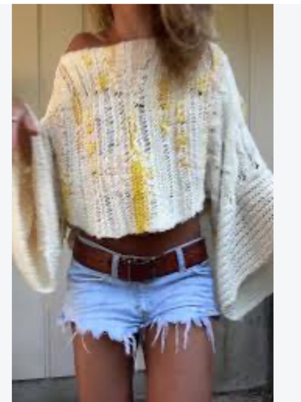 Free People Drive Through Sweater Size XS/S NWT